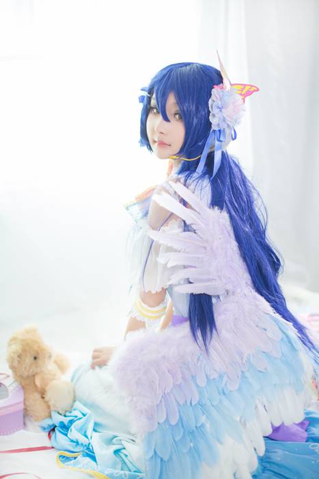 [国内Cosplay]ID0134 [CosPlay] 2015.10 No.234 Love Live!园田海未白色情人节 [1