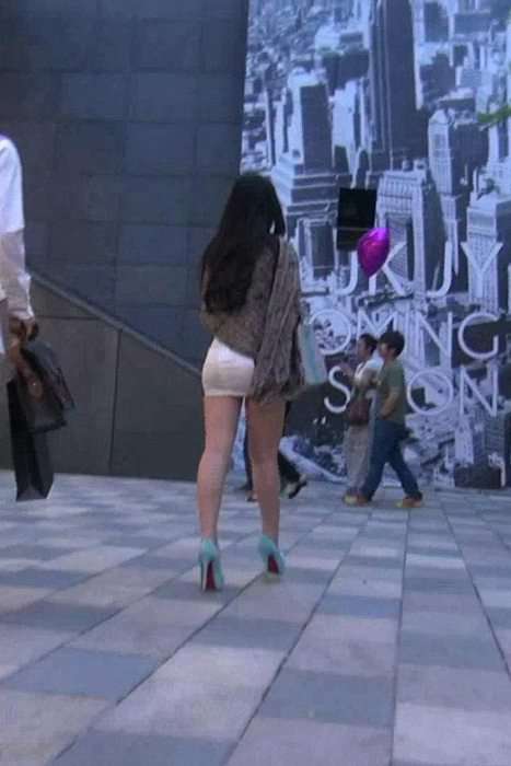 街拍视频00014长发包臀裙高跟骚妇