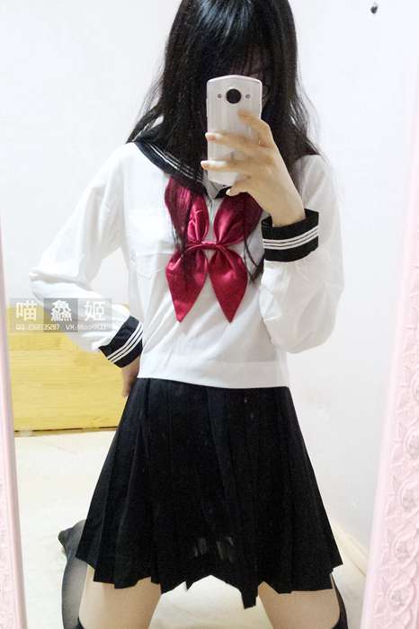 [PR社喵鱻姬]ID0010- JK校服--性感提示：健美裤风骚劲爆刺激雪肤香肩适