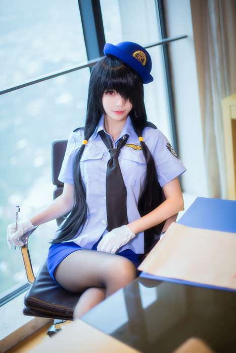 [唯美写真杂集]ID0337 约会大作战时崎狂三女警制服COS[16P]--性感提示：