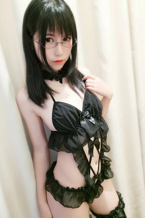 [逐月su]ID0047 黑色_by_逐月su--性感提示：欲罢不能双峰湿身勾引高叉美